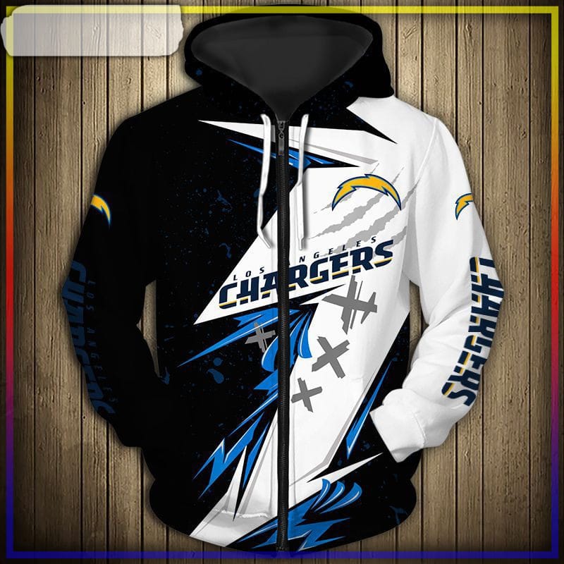 Los Angeles Chargers Hoodie Thunder Graphic Gift For Men - Reallgraphics