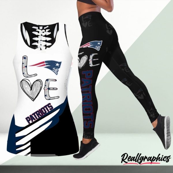 love new england patriots high waisted leggings and tank top