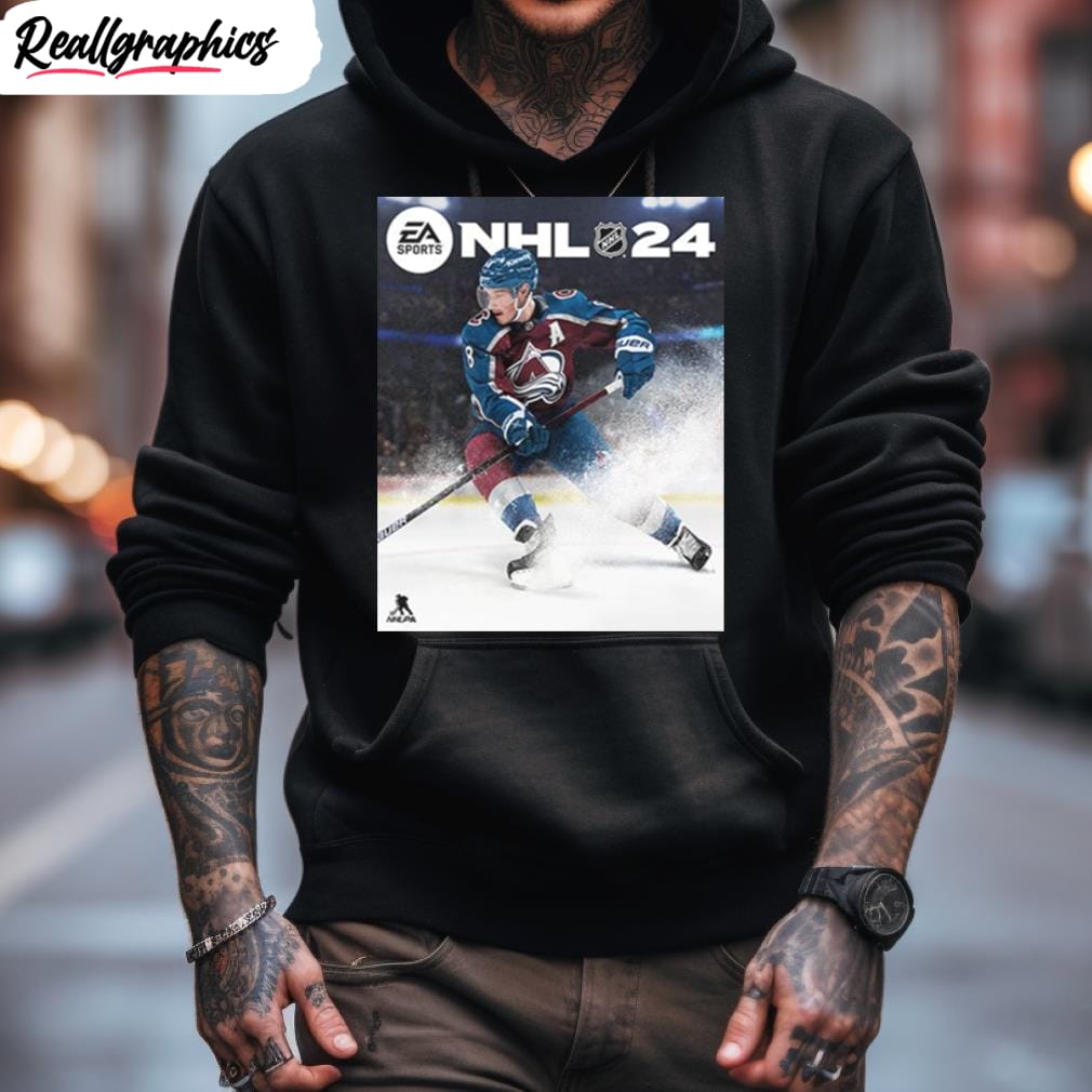 Nhl 24 Cover Athlete Cale Makar Ea Sports Game Cover Colorado Avalanche T  Shirt - Peanutstee