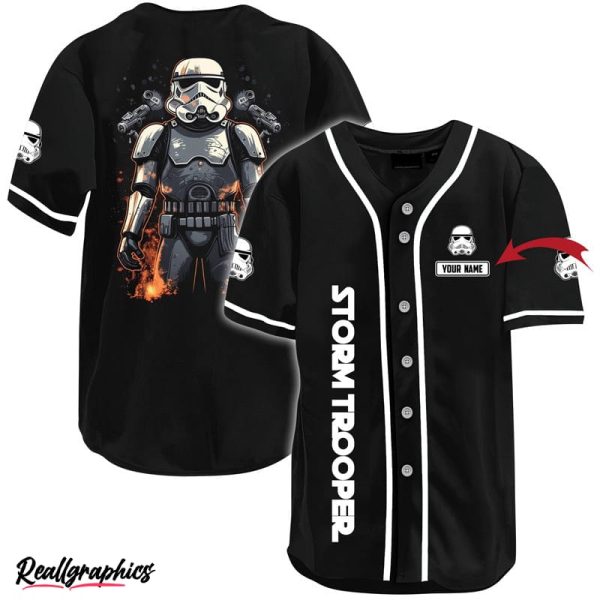 personalized stormtrooper inspired 3d printed baseball jersey
