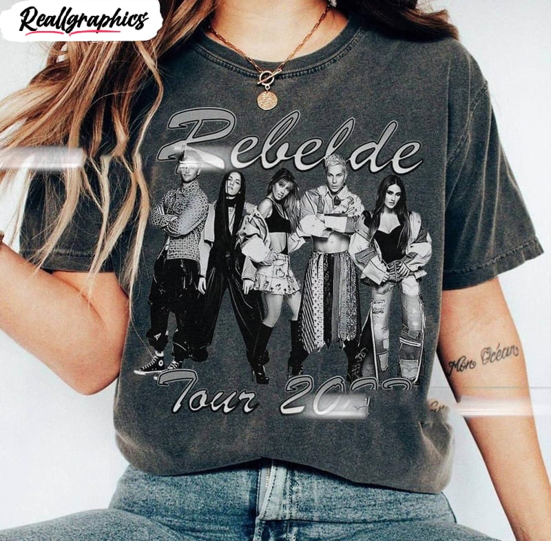 rebelde tour music shirt, soy rebelde tour 2023 short sleeve sweater