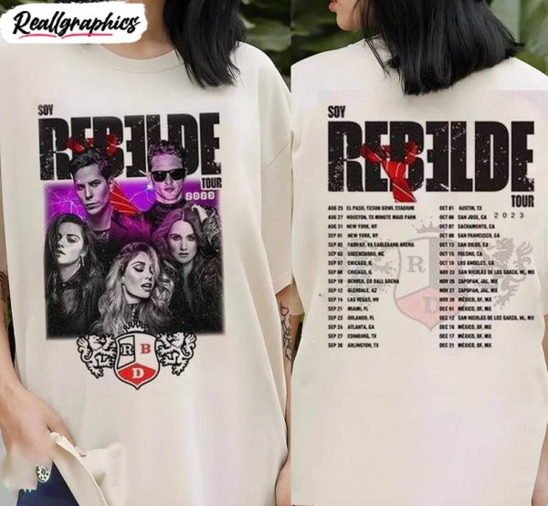 soy rebelde tour setlists 2023 shirt, rebelde tour crewneck unisex hoodie