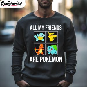 supermanistaken all my friends are pokémon art design t shirt