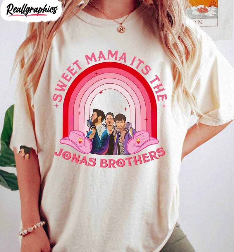 sweet mama its the jonas brothers shirt, i love hot dads crewneck unisex hoodie