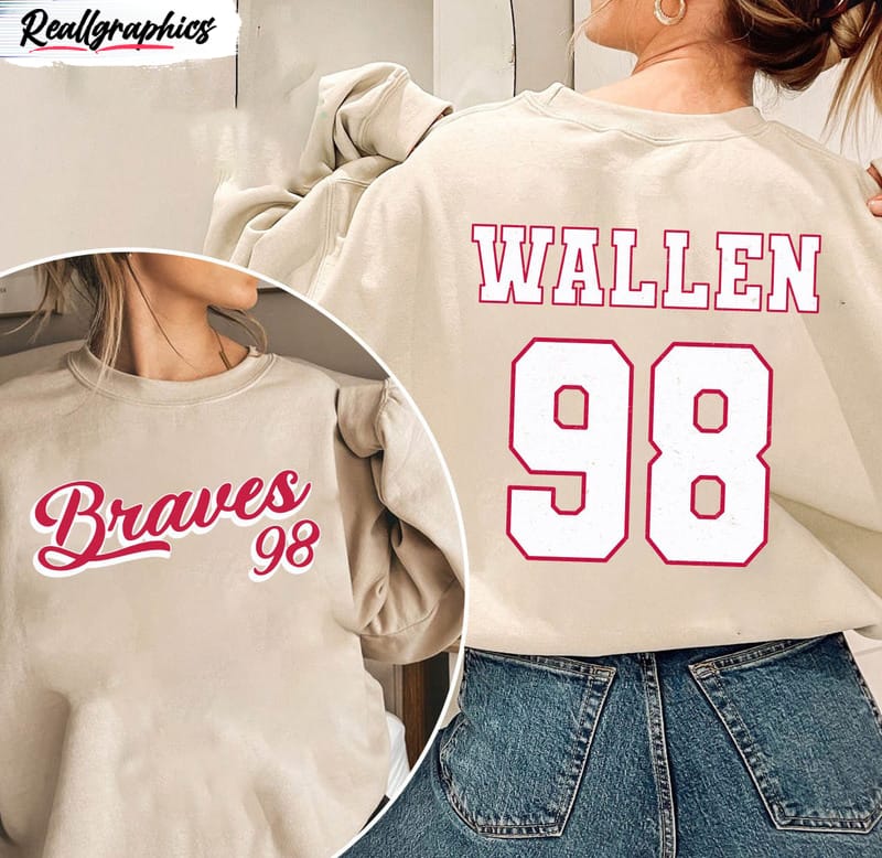 Vintage 98 Braves Shirt, Wallen 98 Unisex T-shirt Crewneck - Reallgraphics