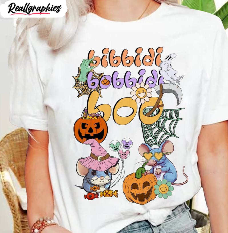 vintage bibbidi bobbidi boo halloween shirt, disney halloween unisex shirt