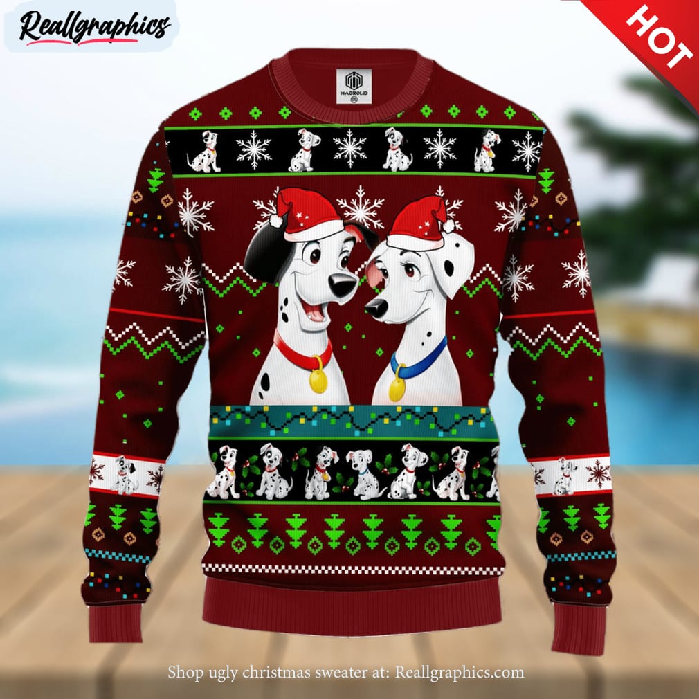 101 dalmatians ugly christmas sweater red ideas for men women