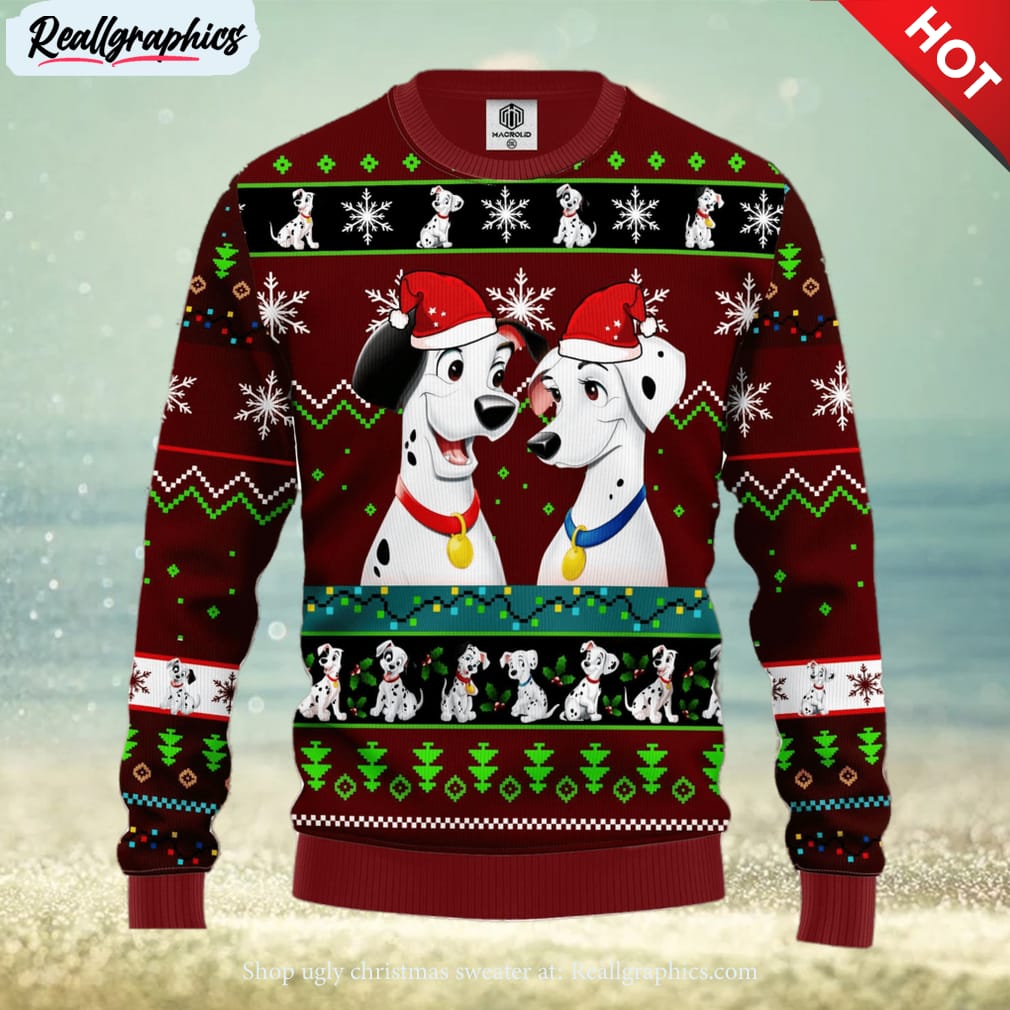 101 dalmatians ugly christmas sweater red ideas for men women