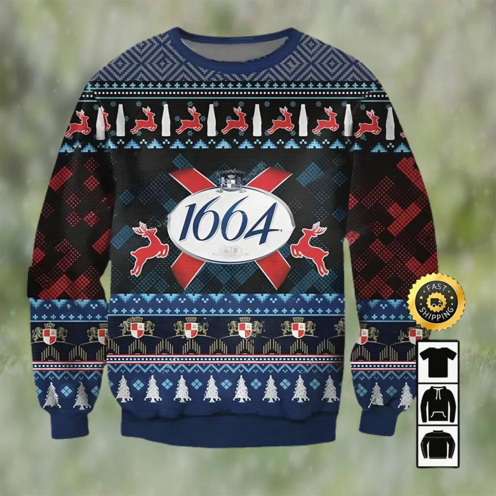 1664 blanc beer ugly christmas sweater, gifts for beer lovers, best christmas gifts, merry christmas – prinvity