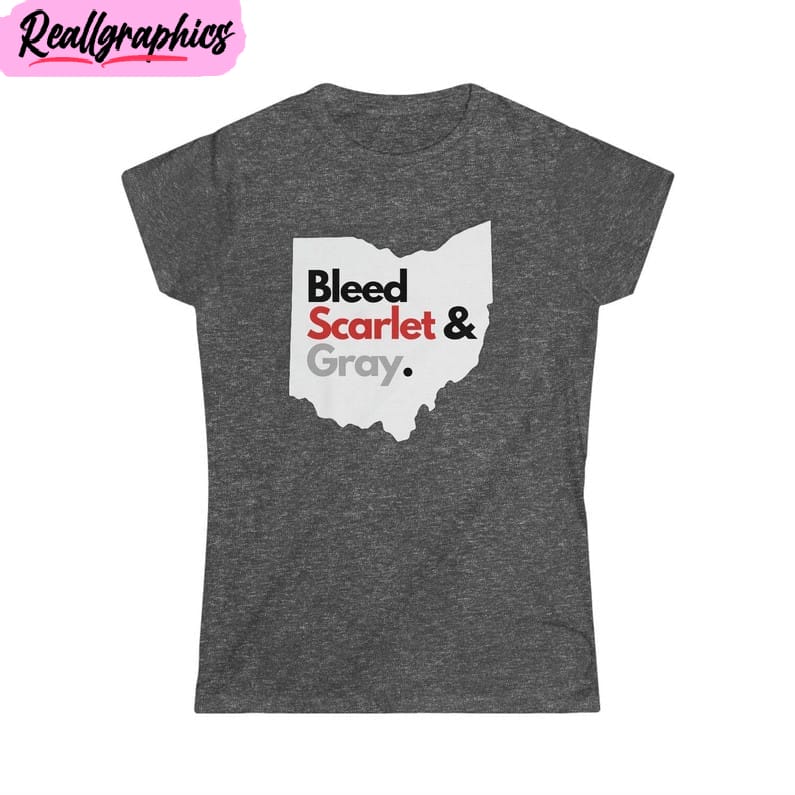 5 ohio state buckeys bleed scarlet and gray unisex shirt