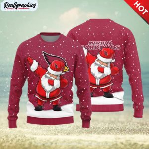 arizona cardinals dab santa ugly christmas sweater for fans