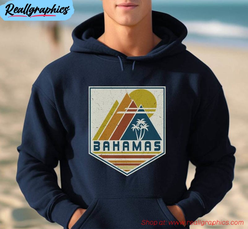 bahamas vintage shirt, souvenir group matching travel unisex hoodie long sleeve
