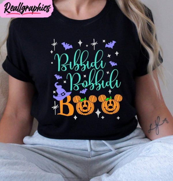 bibbidi bobbidi boo disney shirt, halloween matching t-shirt long sleeve