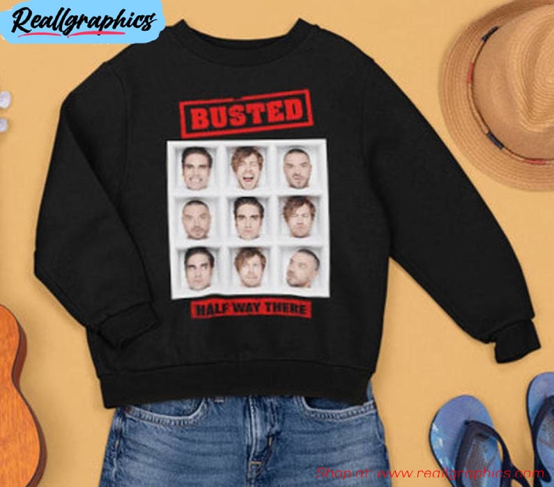 busted band half way there shirt, music hoodie long sleeve