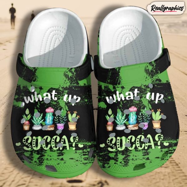 cactus plants shoes crocs gift for boy girl, what up succa beach shoes crocs