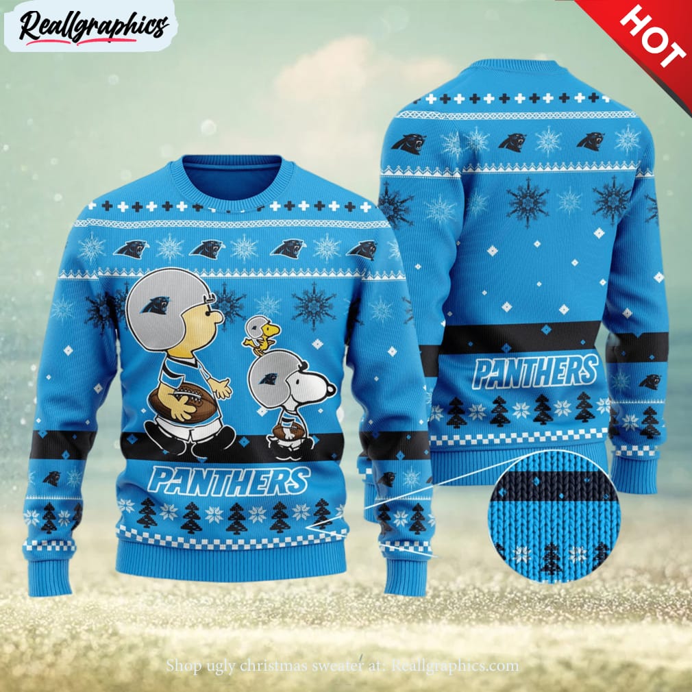 carolina panther christmas sweater