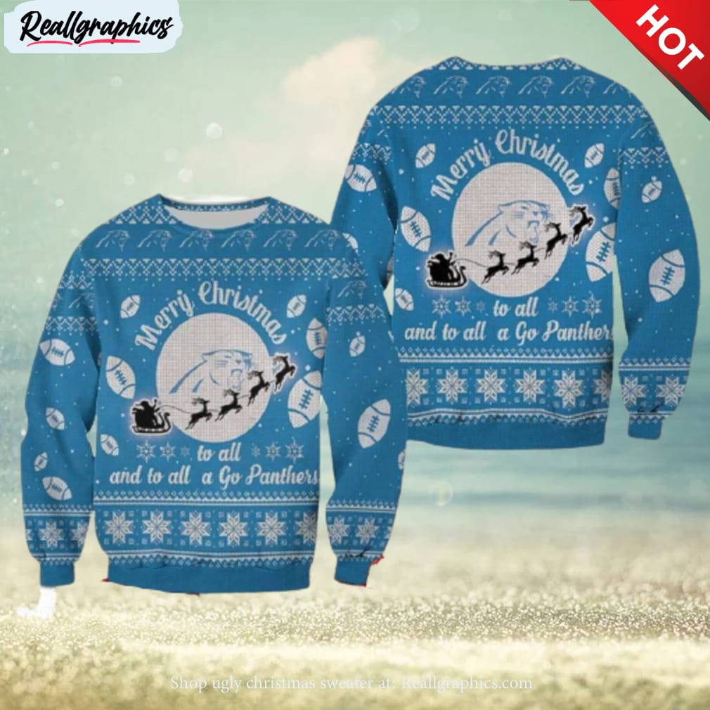 carolina panther christmas sweater