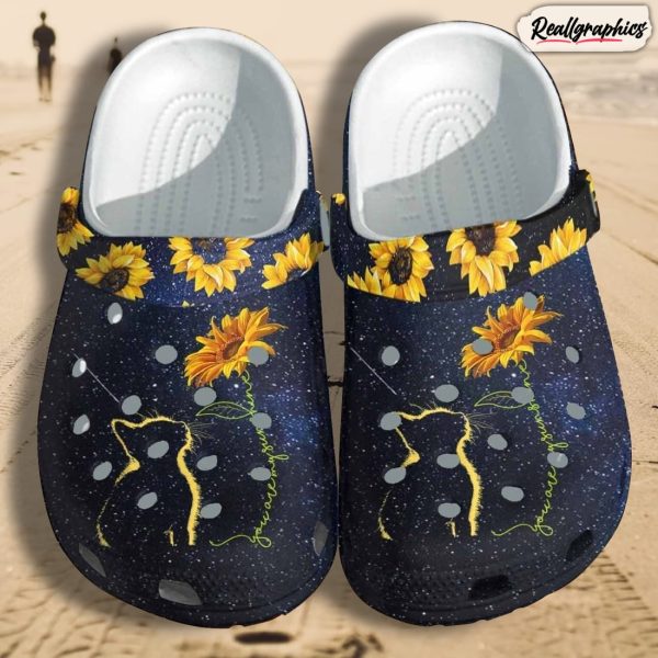 cat sunflower shoes, you are my sunshine crocs