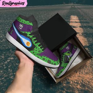 cell jordan 1 sneaker boots, limited edition dragon ball anime shoes