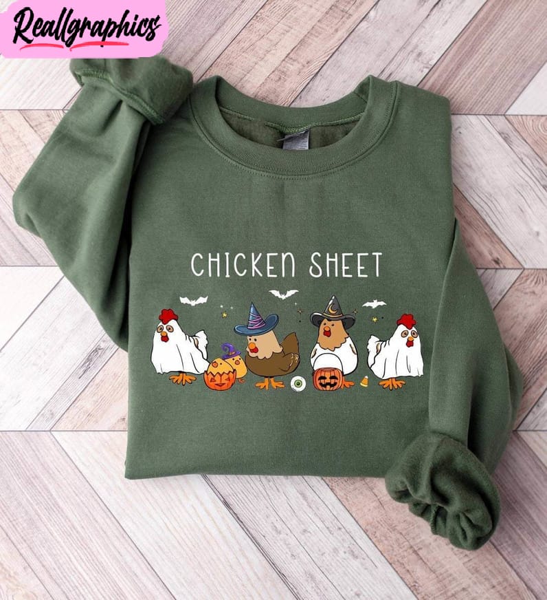 chicken sheet shirt, halloween chickens sweater unisex hoodie