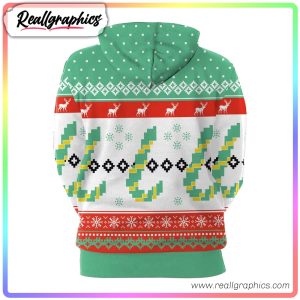 christmas cheerful multi-color 3d printed hoodie