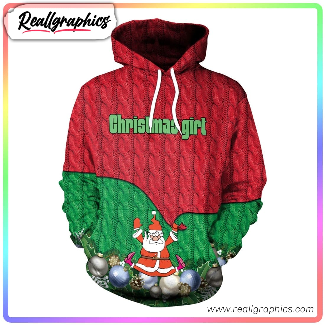 christmas santa's gift 3d printed hoodie