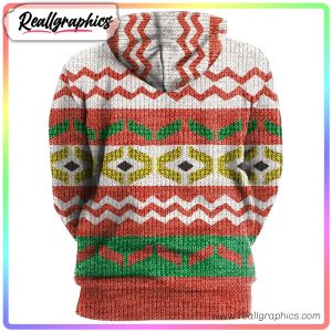 christmas style ripple 3d printed hoodie