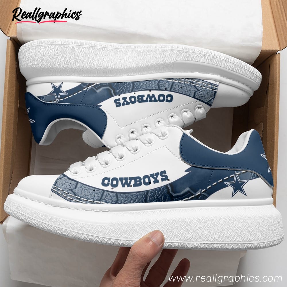 dallas cowboys leather  custom mq sneakers