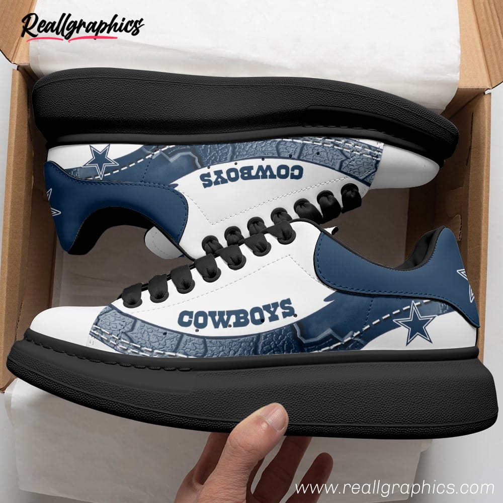 dallas cowboys leather  custom mq sneakers