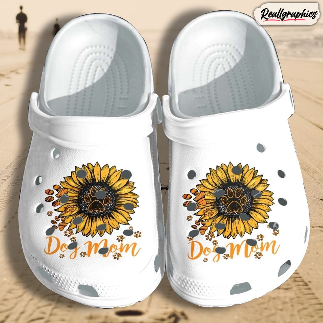 dog mom sunflower custom shoes crocs day 2022 gifts grandma