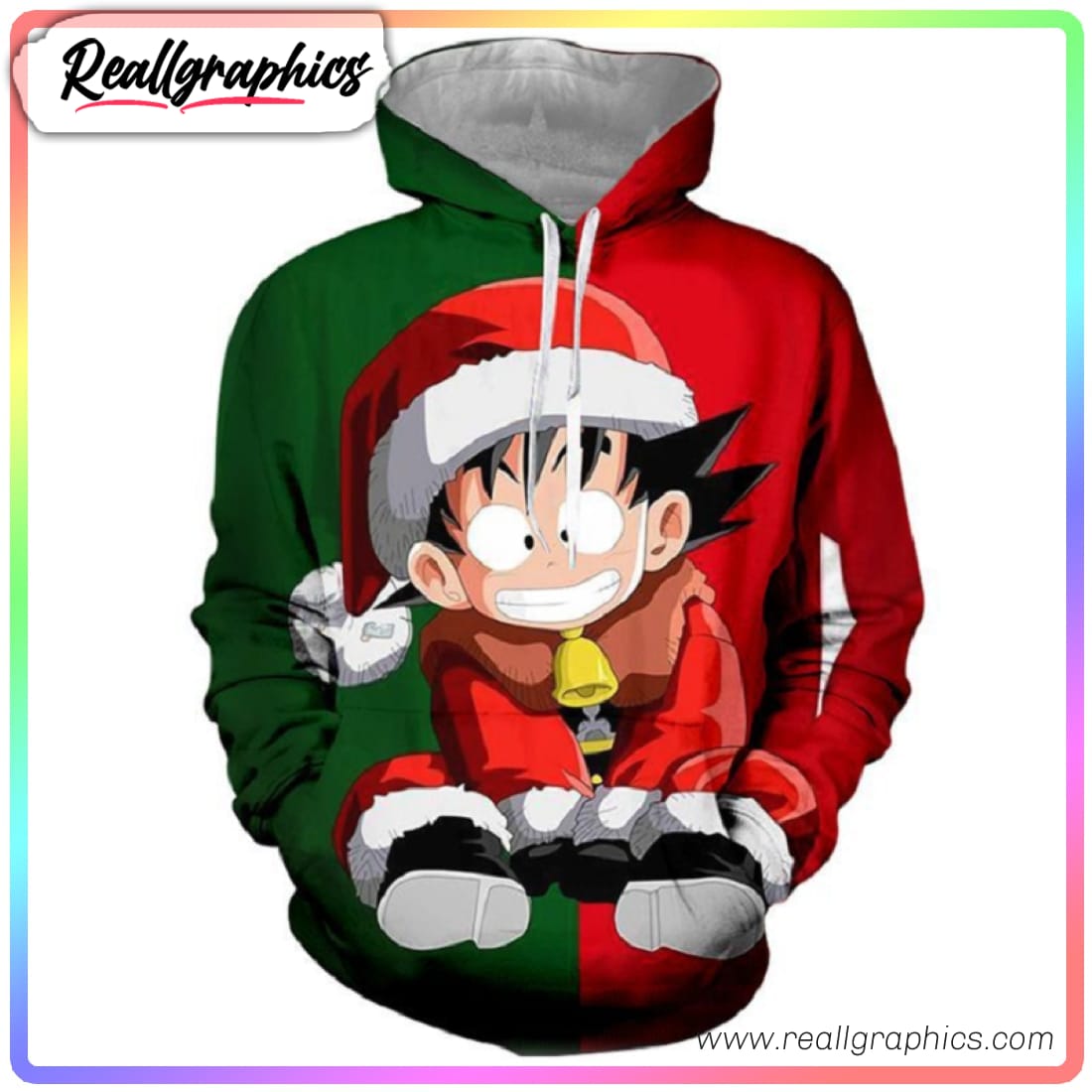 dragon ball z goku christmas 3d printed hoodie