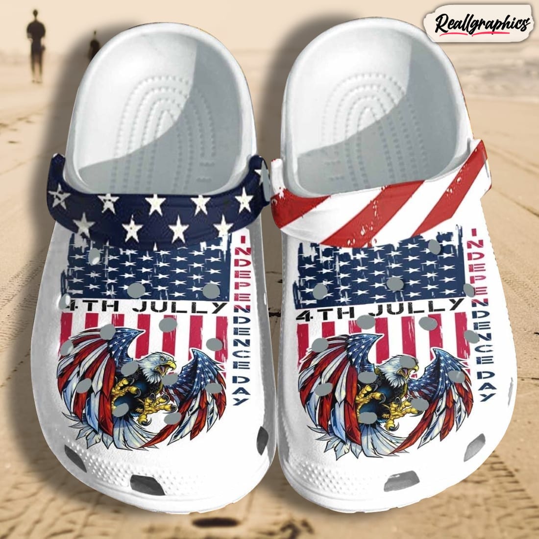 eagle usa custom shoes crocs, 4th july independence day outdoor shoe birthday