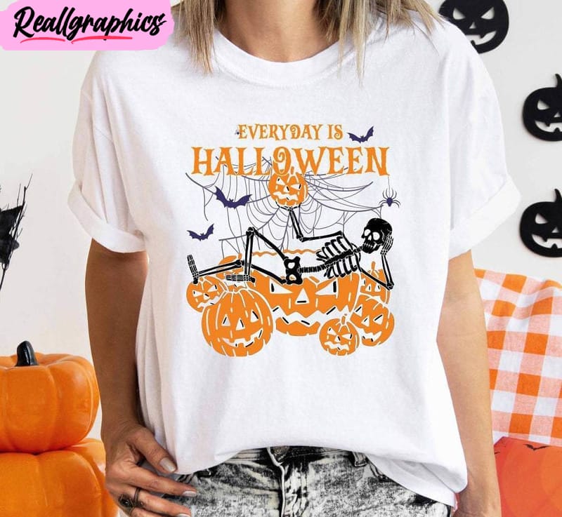 every day is halloween funny shirt, halloween party crewneck unisex hoodie