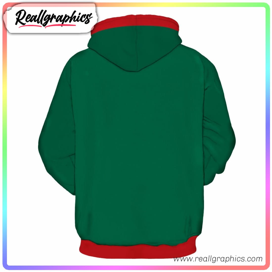 funny naughty santa icon green 3d printed hoodie