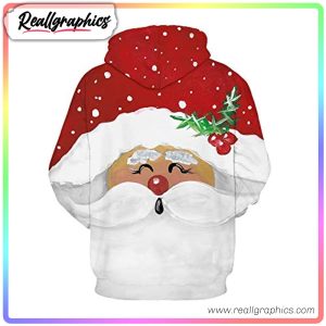 funny santa 3d printed hoodie