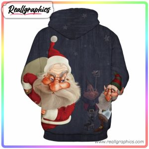 funny santa claus icon super cute 3d printed hoodie