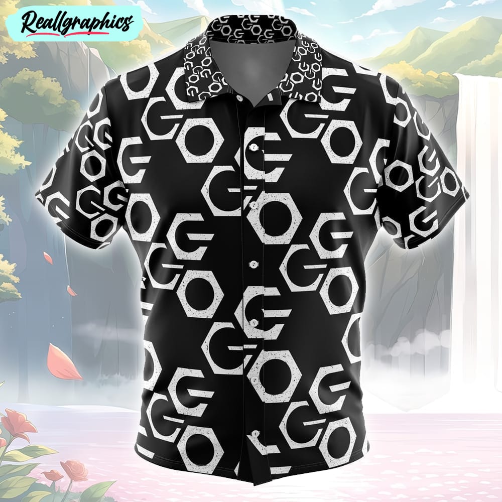 ggo sword art online button up hawaiian shirt