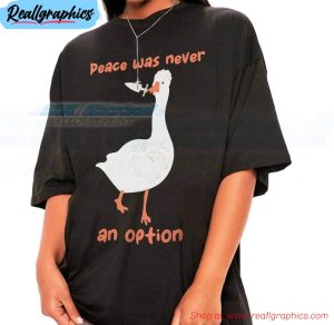 goose astarion peace was never an option shirt, unique goose sweater short sleeve