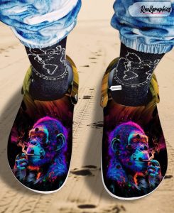 hippie monkey astronaut smoke tie dye king kong dream crocs shoes day