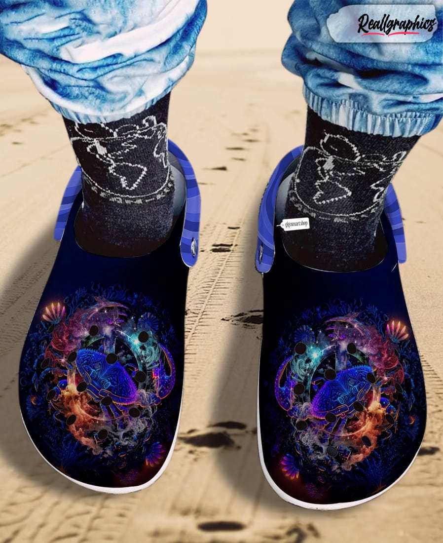 hippie tie dye oceans of possibilities monster dream world crocs shoes
