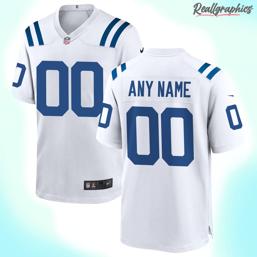 Men's Indianapolis Colts White Custom Jersey, Colts Jerseys For