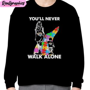 jacksonville jaguars you’ll never walk alone mom and son autism unisex t-shirt, hoodie, sweatshirt