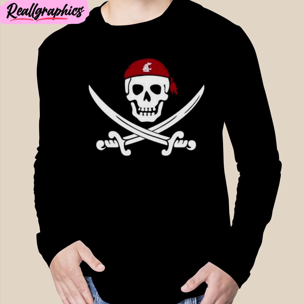 jake dickert wearing wsu golf pirate skull unisex t-shirt, hoodie, sweatshirt