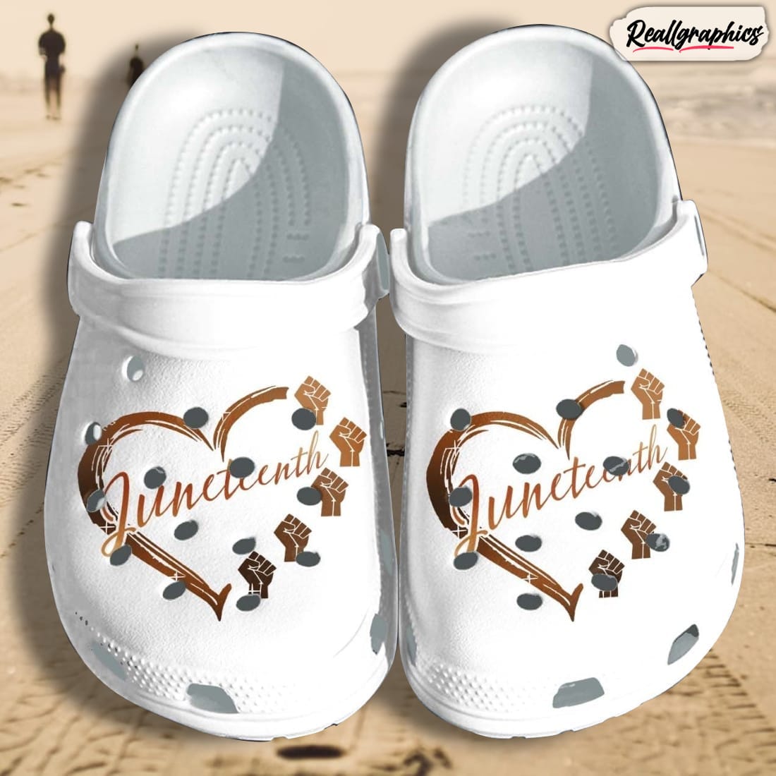juneteenth custom shoes crocs gifts for black queen, heart hand power outdoor shoes crocs girls