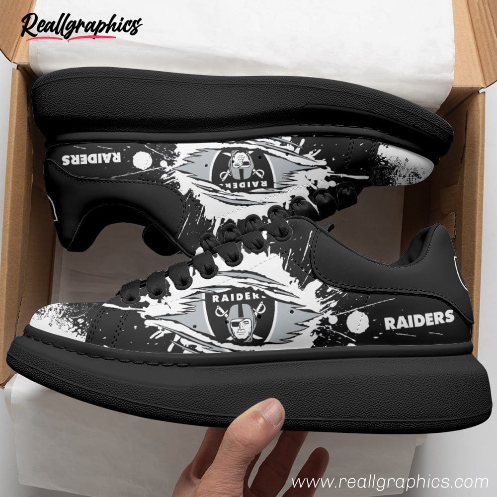 las vegas raiders custom mq sneakers