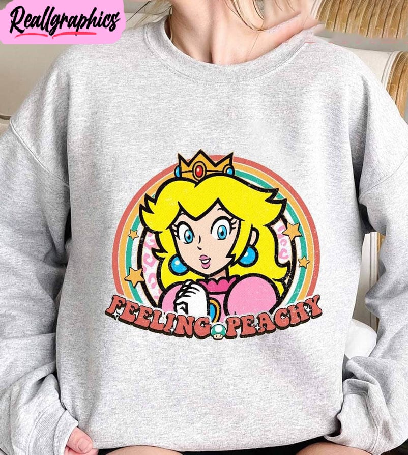 mario princess peach shirt, feeling peachy tee, hoodie, sweatshirt