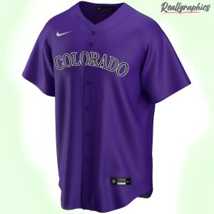men's colorado rockies mlb purple alternate custom jersey
