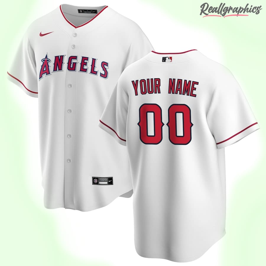 men's los angeles angels mlb white home custom jersey