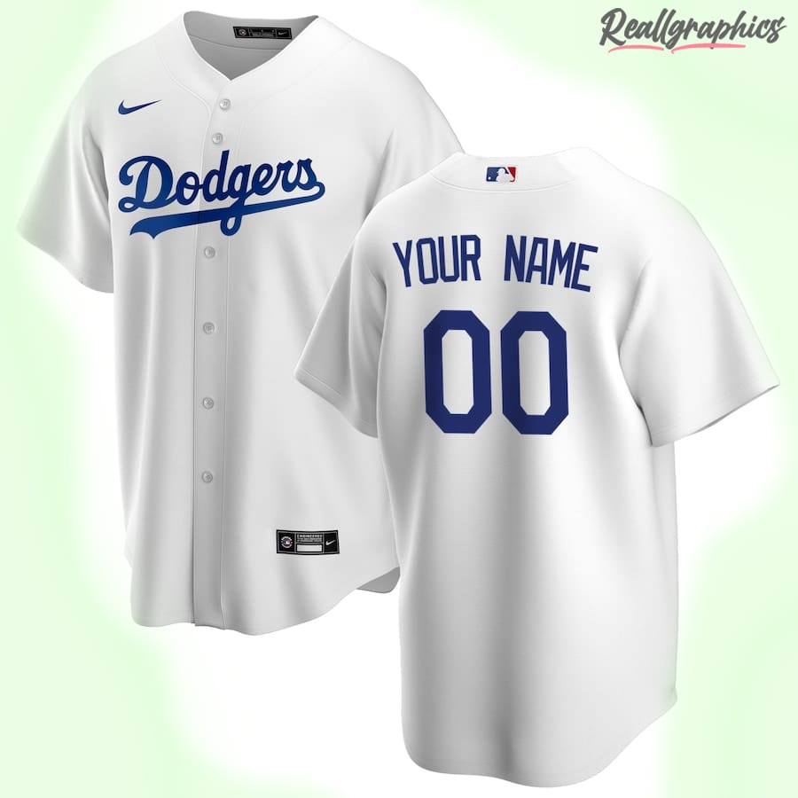 Men's Los Angeles Dodgers MLB White Home Custom Jersey, Dodgers Gifts -  Reallgraphics