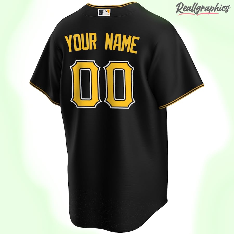 Men's Pittsburgh Pirates MLB Black Alternate Custom Jersey - Reallgraphics